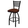 Holland Bar Stool Co 25" Swivel Counter Stool, Black Wrinkle, Rein Adobe Seat 41025BW023